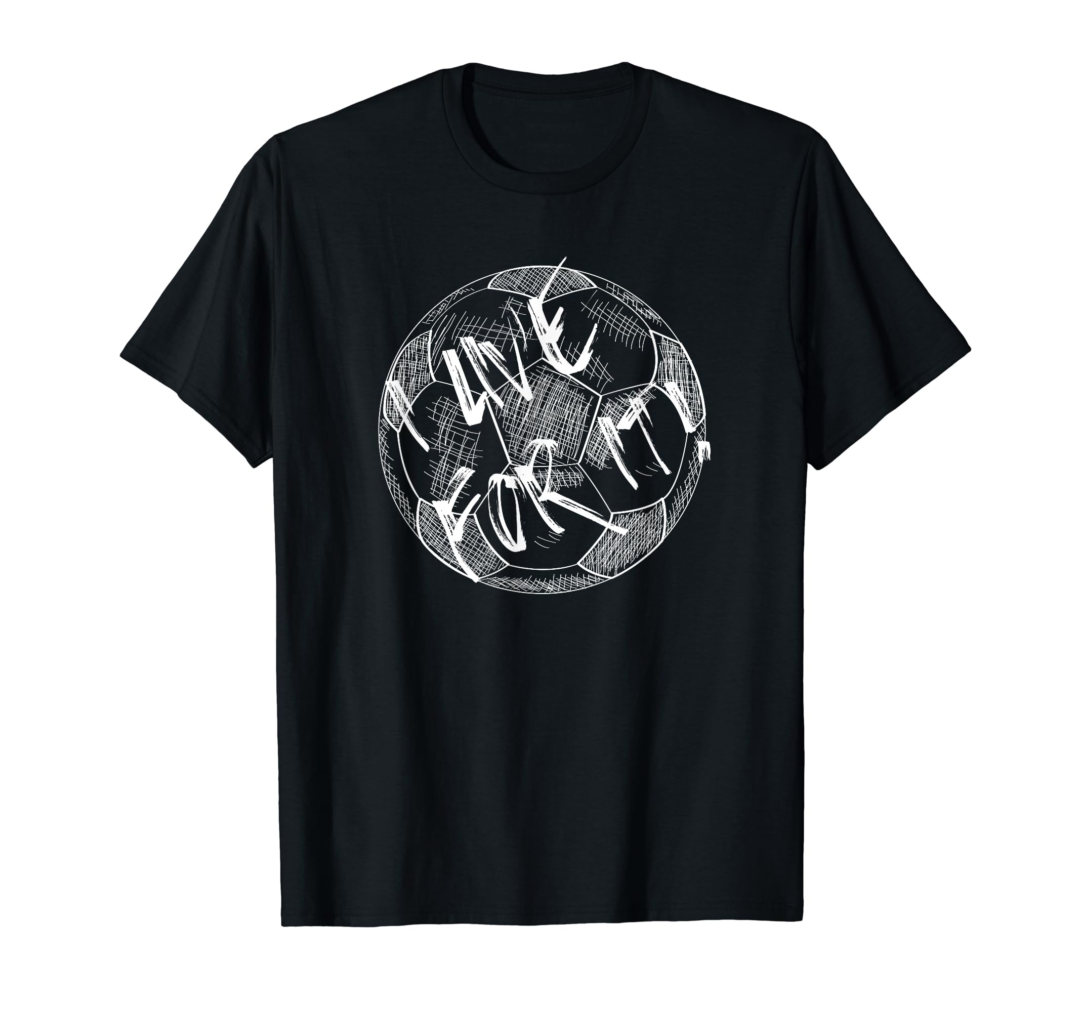 I Live Soccer Or Football Love White T-Shirt - Custom Art Print Men Women