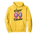 Soccer Is My Valentine Coquette Bow Hoodie - Custom Art Print Unisex