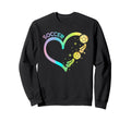 Colorful Watercolor Soccer Heart Sweatshirt - Streetwear Style Unisex