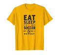 Eat Sleep Soccer Repeat Sports T-Shirt - Custom Art Print Unisex