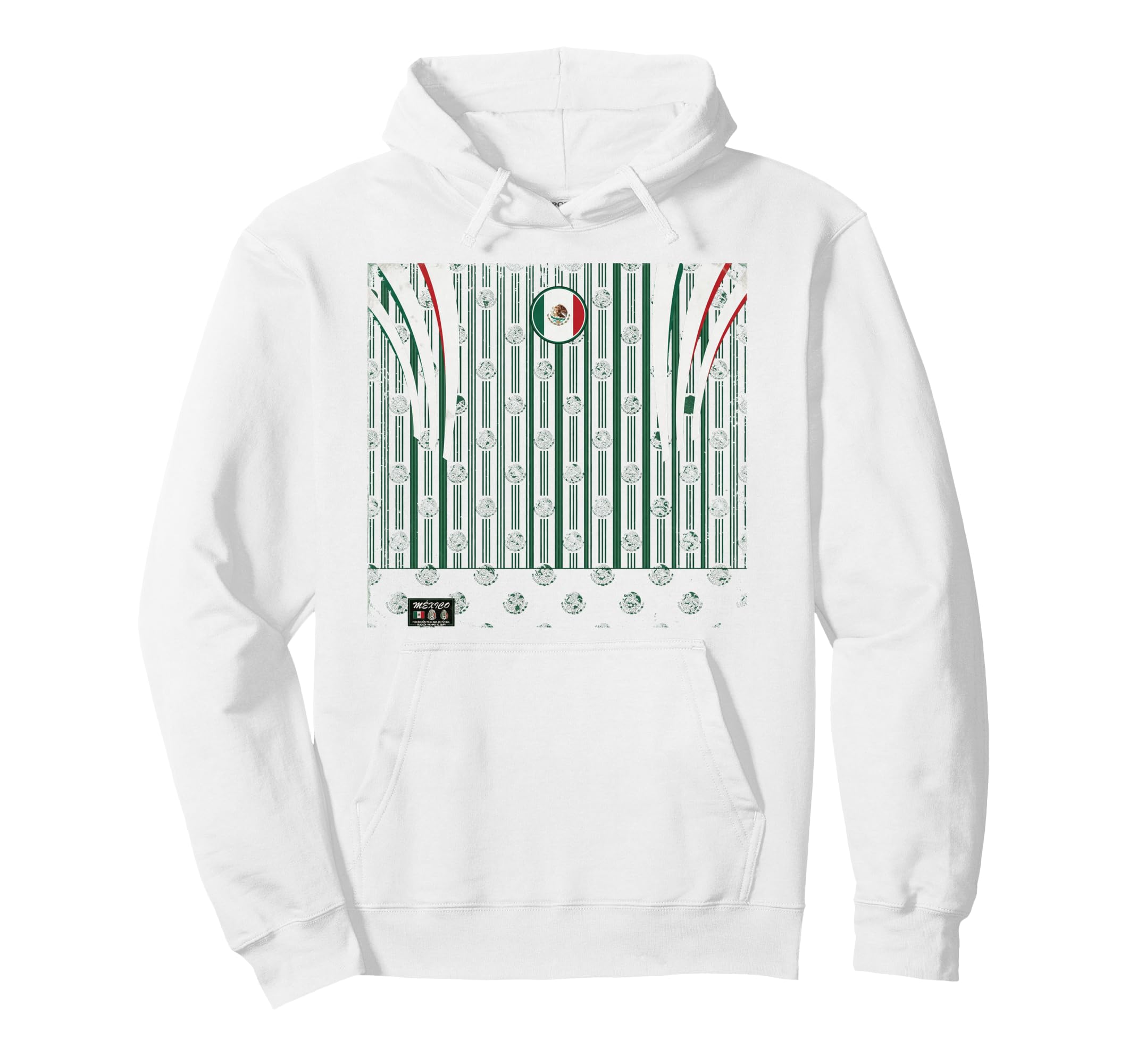 Mexico Flag Mexican Hispanic Pride Hoodie - Fun Novelty Design Unisex