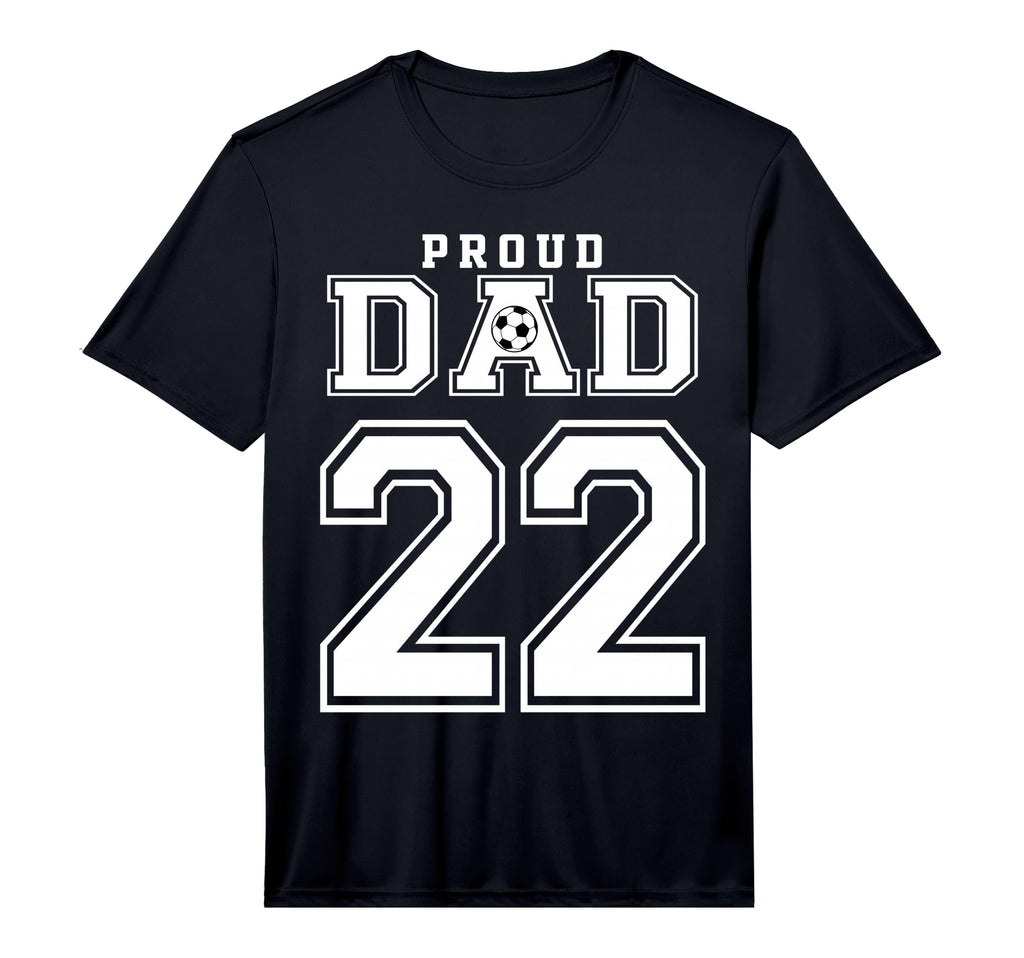 Number 22 Custom Proud Soccer Futbol Dad T-Shirt - Minimalist Print Unisex