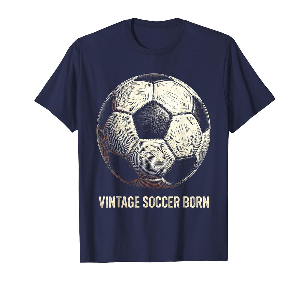 Soccer Born Ball T-Shirt - Casual Everyday Wear for Adults