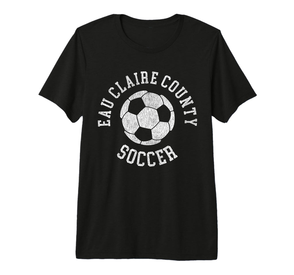 Eau Claire County Soccer Distressed T-Shirt - Casual Everyday Wear Unisex