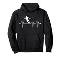 Funny Soccer Player Heartbeat Heart Pulse Hoodie - Minimalist Print Unisex