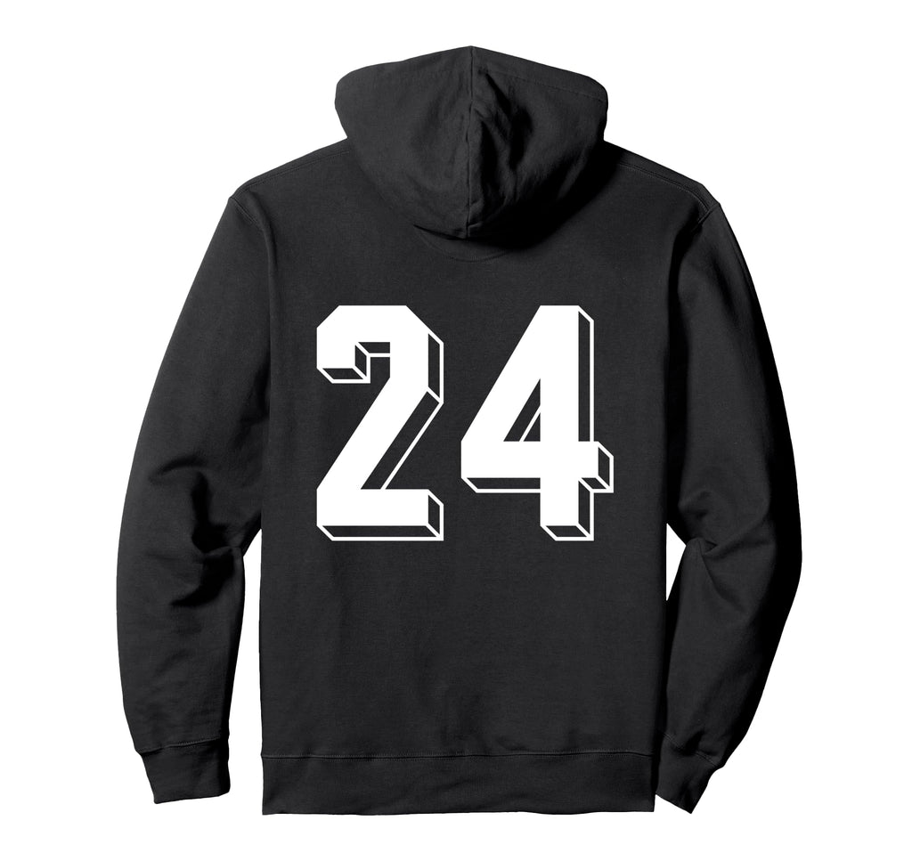 Number 24 Backside 80S 90S Team Jersey Hoodie - Streetwear Style Unisex