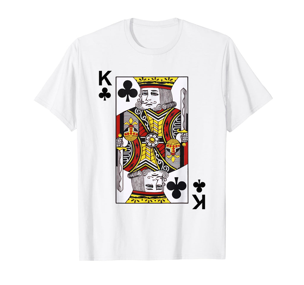 King Clubs Blackjack Cards Poker 21 K T-Shirt - Trendy Graphic Men Women