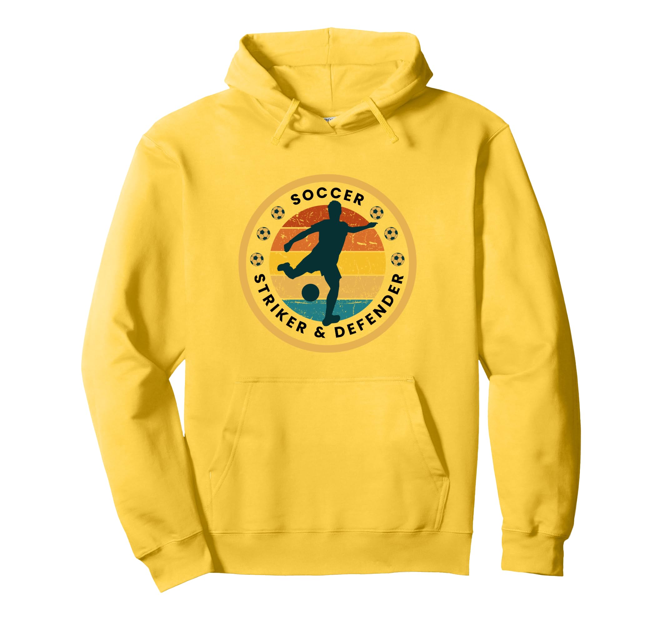 Soccer Silhouette Present Players Hoodie - Fun Novelty Design Men Women