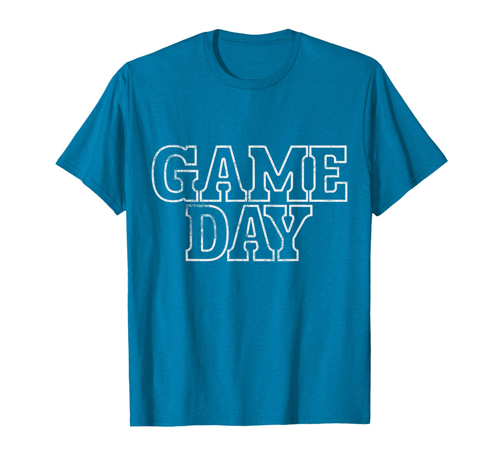 Blue Game Day Football Basketball T-Shirt - Streetwear Style for Adults