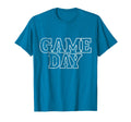 Blue Game Day Football Basketball T-Shirt - Streetwear Style for Adults