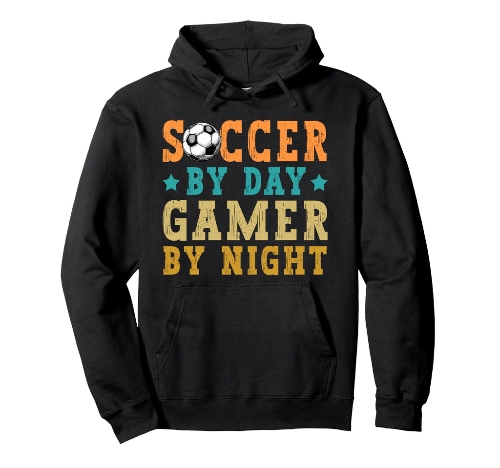Soccer Day Gamer Night Funny Soccer Hoodie - Fun Novelty Design Unisex