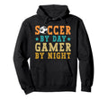 Soccer Day Gamer Night Funny Soccer Hoodie - Fun Novelty Design Unisex