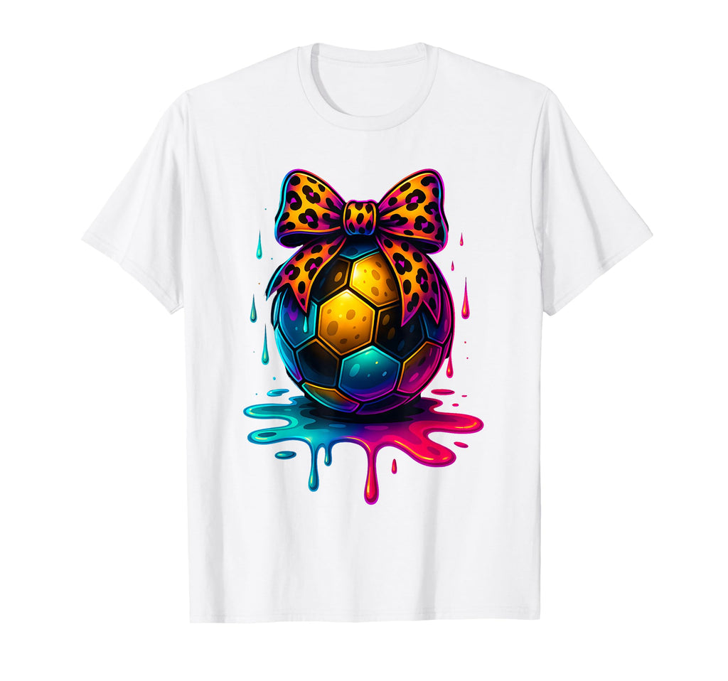 Soccer Coquette Bow Soccer Mom T-Shirt - Fun Novelty Design for Adults