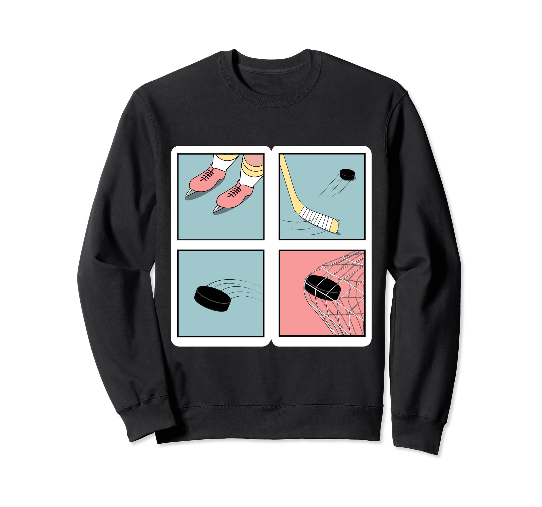 Ice Hockey Athlete Winter Sport Sweatshirt - Minimalist Print for Adults