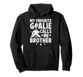 Proud Ice Hockey Goalie Brother Hoodie - Fun Novelty Design for Adults