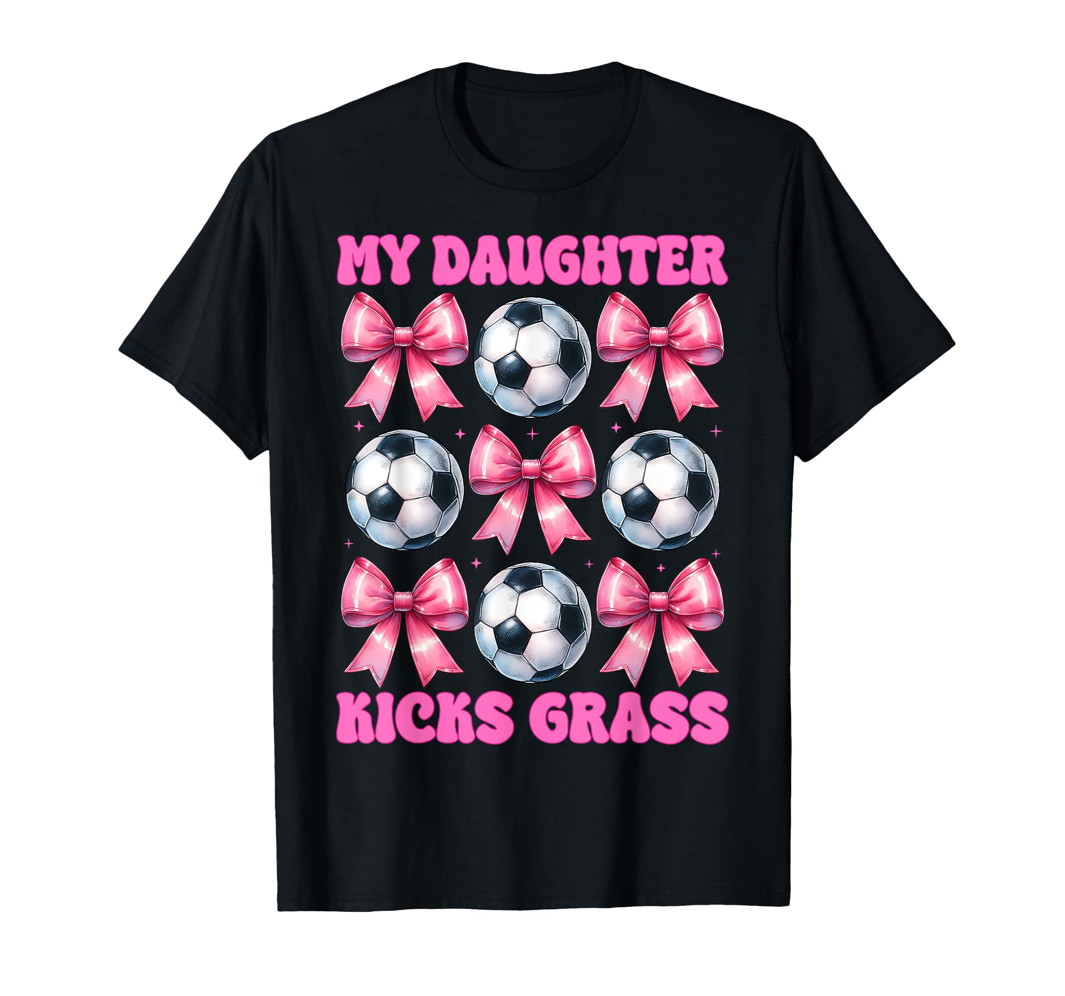 My Daughter Kicks Grass Soccer Mom T-Shirt - Custom Art Print for Adults