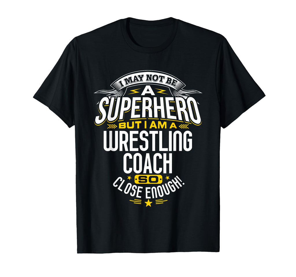 Wrestling Coach Gift Superhero T-Shirt - Minimalist Print Men Women