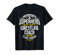 Wrestling Coach Gift Superhero T-Shirt - Minimalist Print Men Women