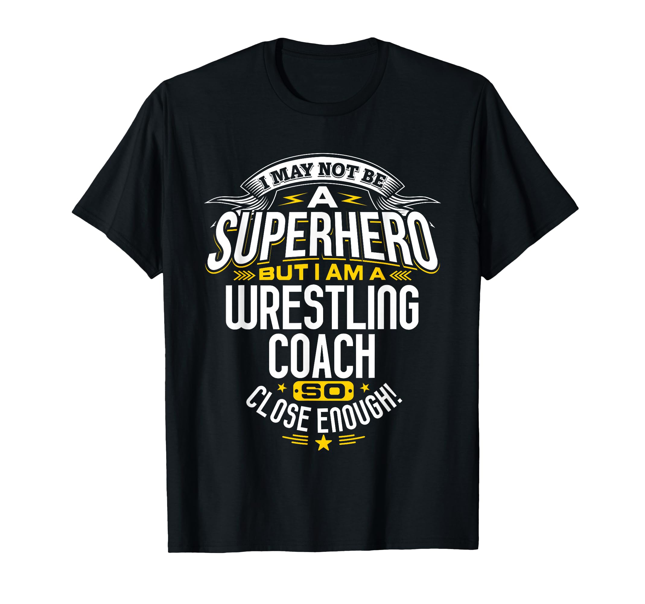 Wrestling Coach Gift Superhero T-Shirt - Minimalist Print Men Women