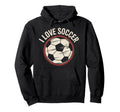 I Love Soccer Football Hoodie - Casual Everyday Wear Unisex