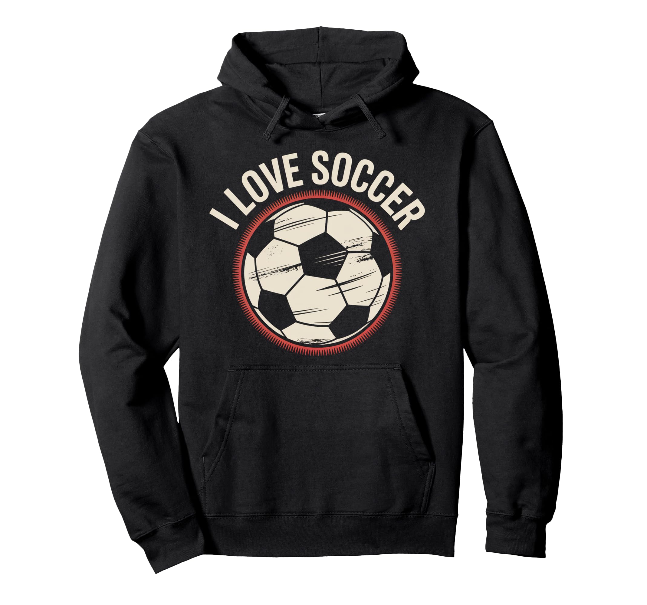 I Love Soccer Football Hoodie - Casual Everyday Wear Unisex