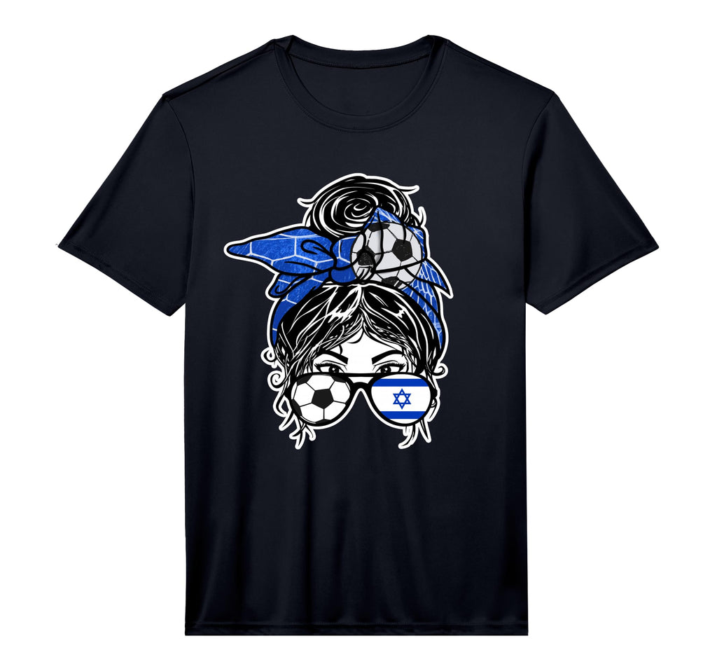 Messy Bun Hair Israeli Soccer Israel T-Shirt - Streetwear Style Unisex
