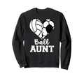 Ball Aunt Heart Funny Soccer Sweatshirt - Trendy Graphic Men Women