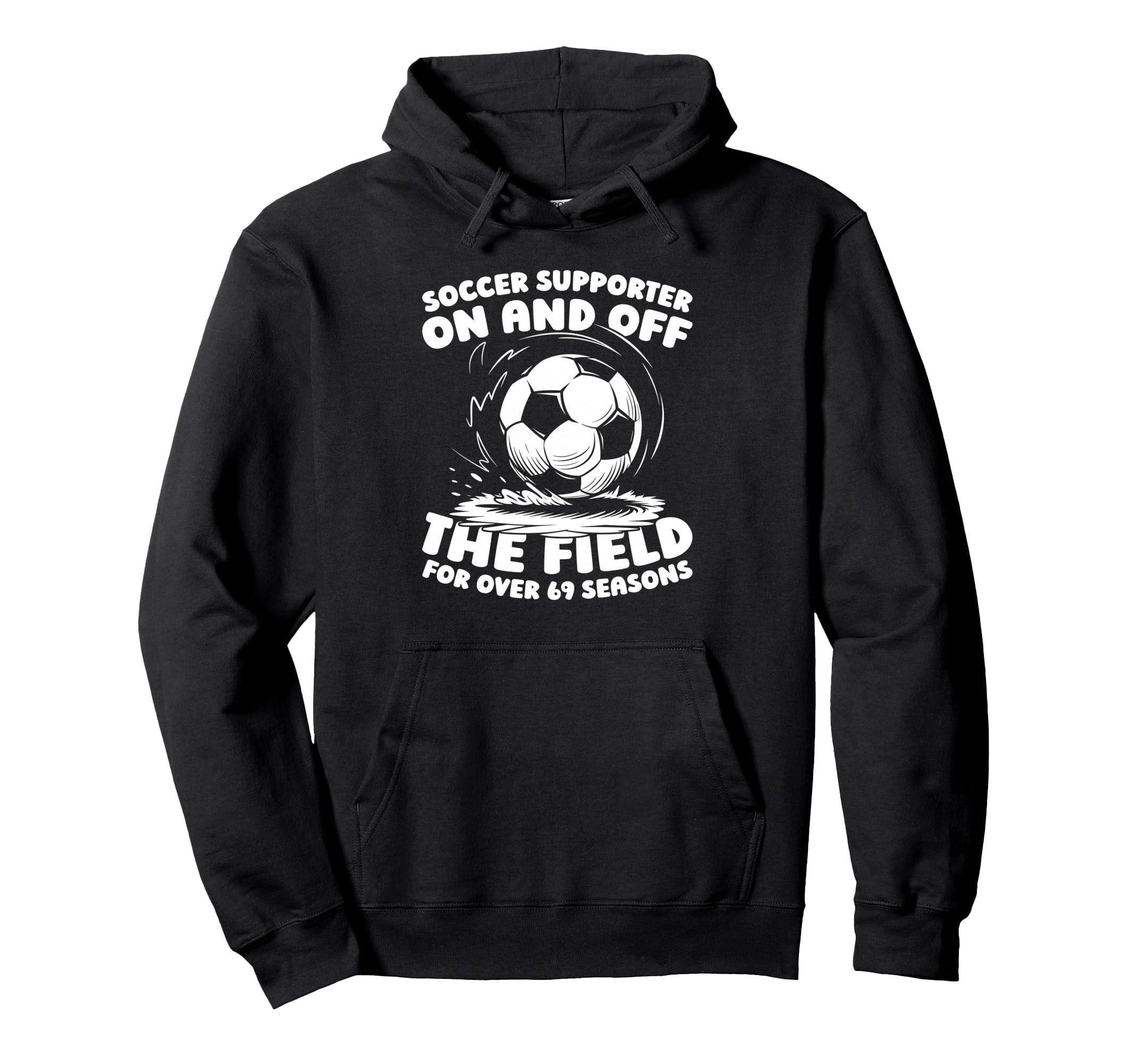 69 Years Old Soccer Team Sports Player Hoodie - Minimalist Print Men Women