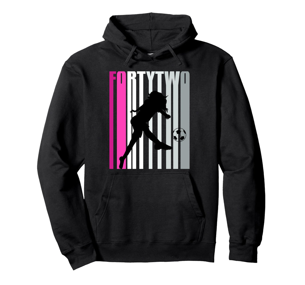 Womens 42Nd Soccer Birthday Loves To Play Hoodie - Custom Art Print Unisex