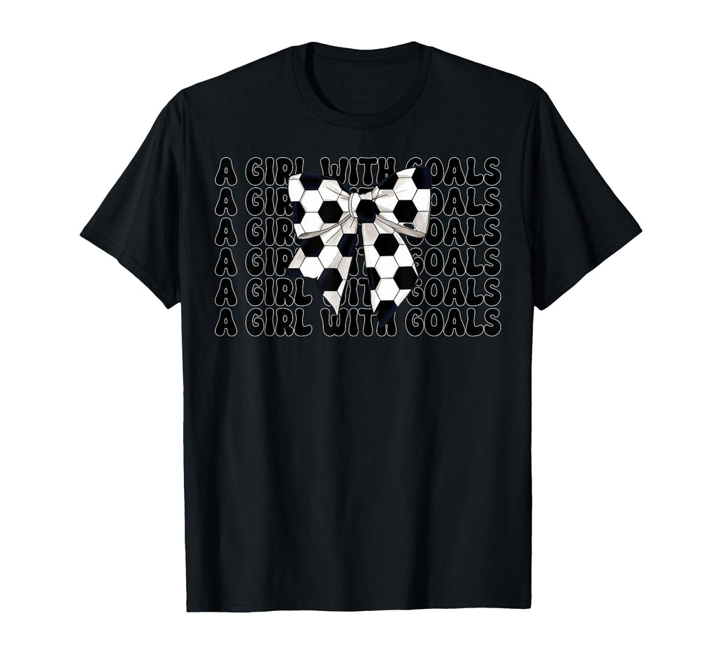 Soccer Coquette Bow Goals T-Shirt - Custom Art Print Unisex
