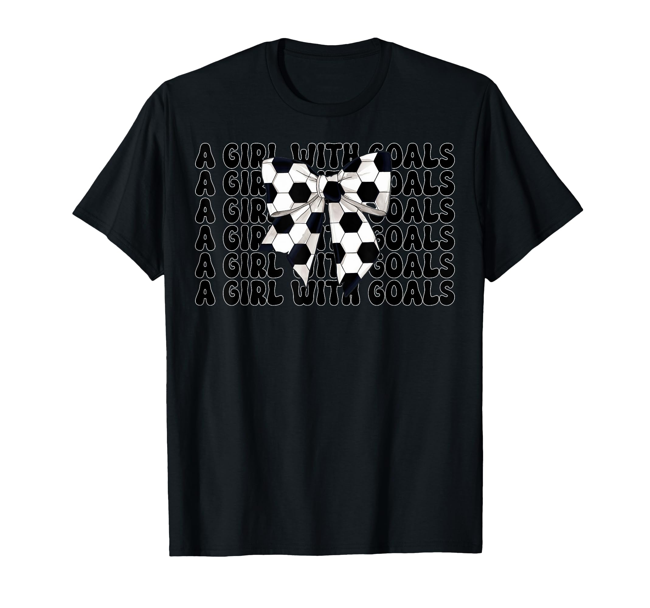 Soccer Coquette Bow Goals T-Shirt - Minimalist Print Men Women