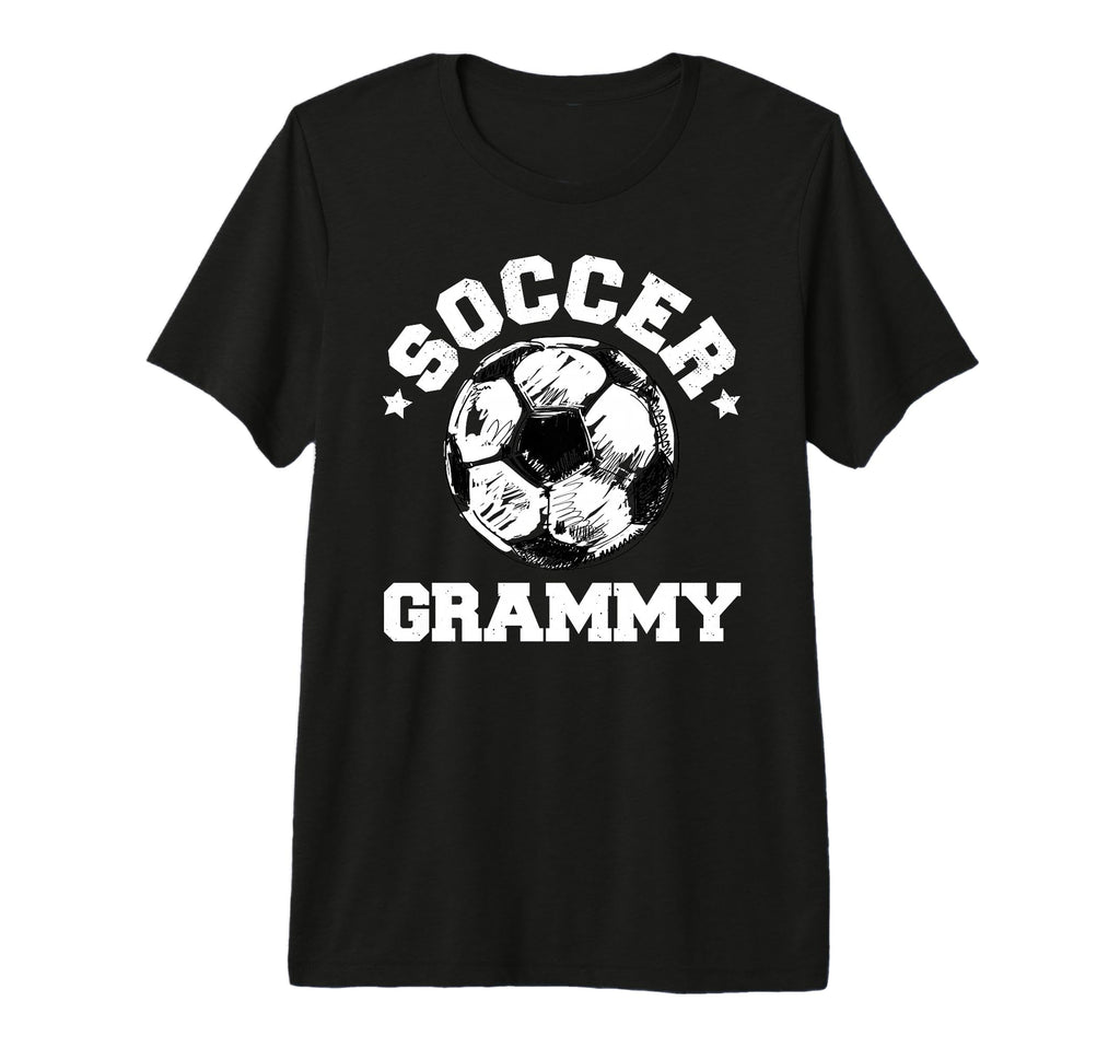 Soccer Grammy Soccer Ball Distressed T-Shirt - Minimalist Print for Adults