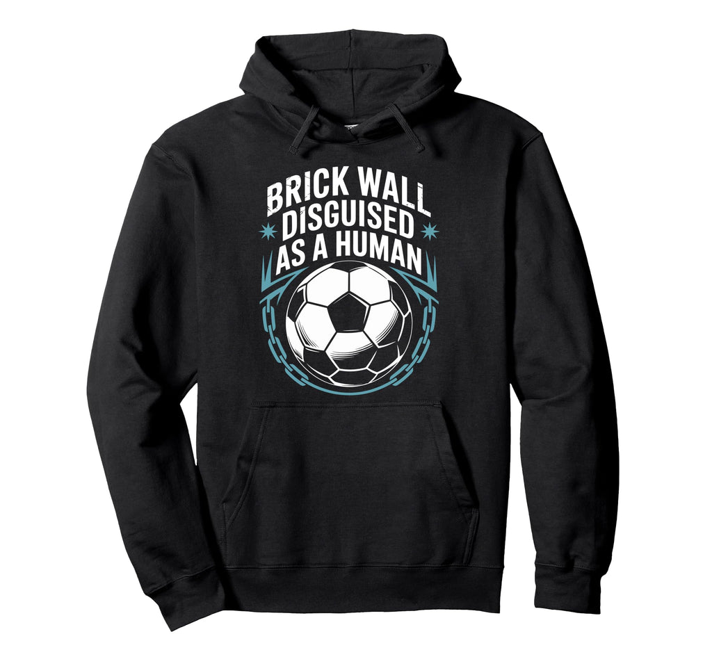 Coach Soccer Player Brick Wall Hoodie - Novelty Apparel for Adults