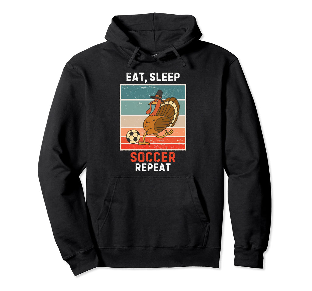 Turkey Bird Eat Sleep Soccer Repeat Hoodie - Custom Art Print for Adults