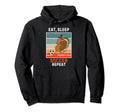 Turkey Bird Eat Sleep Soccer Repeat Hoodie - Custom Art Print for Adults