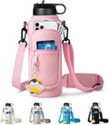 Water Bottle Holder with Strap for Hydroflask 32oz 40oz Insulated Water Bottle, Carrier Sling Bag with Phone Pocket Sleeve for Men Women Hiking Camping Travelling