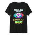 Memaw Birthday Soccer Ball Colorful Tri T-Shirt - Trendy Graphic Unisex