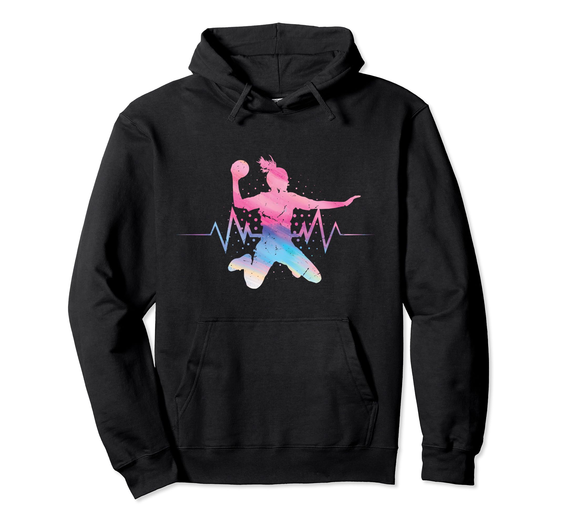 Handball Player Handball Team Heartbeat Hoodie - Trendy Graphic Unisex