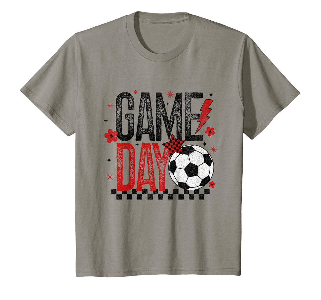 Game Day Soccer Season Checkered T-Shirt - Minimalist Print for Adults