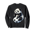 Panda Soccer Player Animal Fan Art Sweatshirt - Fun Novelty Design Unisex