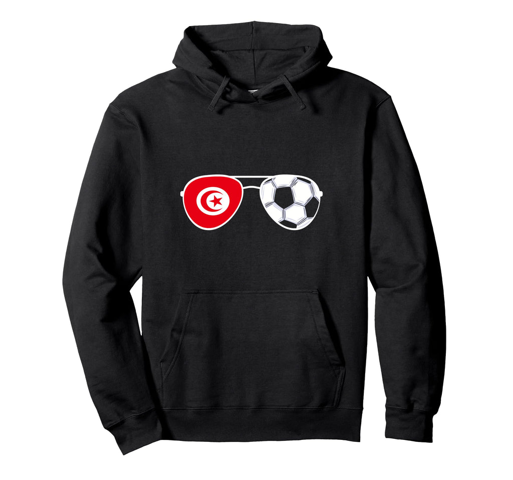 Tunisia Flag Football Sunglasses Hoodie - Minimalist Print Men Women