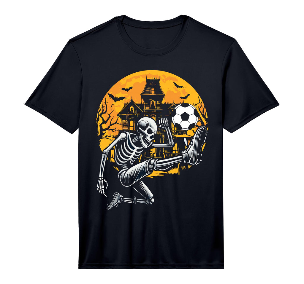 Soccer Skeleton Halloween Soccer T-Shirt - Novelty Apparel Men Women