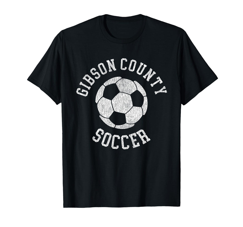 Gibson County Soccer Distressed 90S T-Shirt - Custom Art Print Unisex