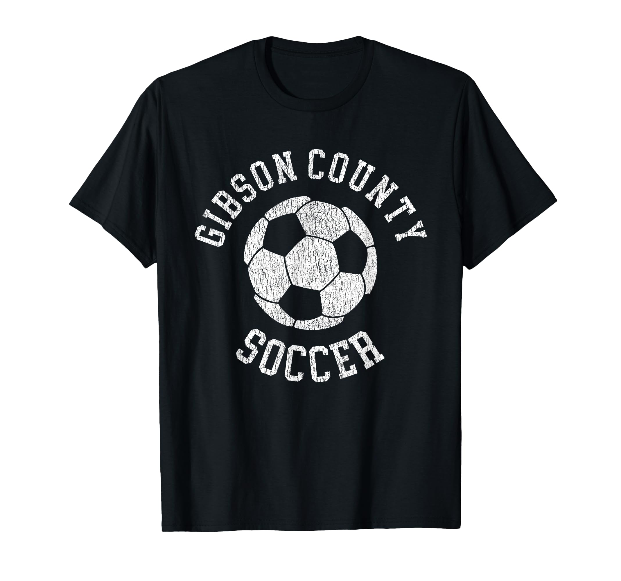 Gibson County Soccer Distressed 90S T-Shirt - Custom Art Print Unisex
