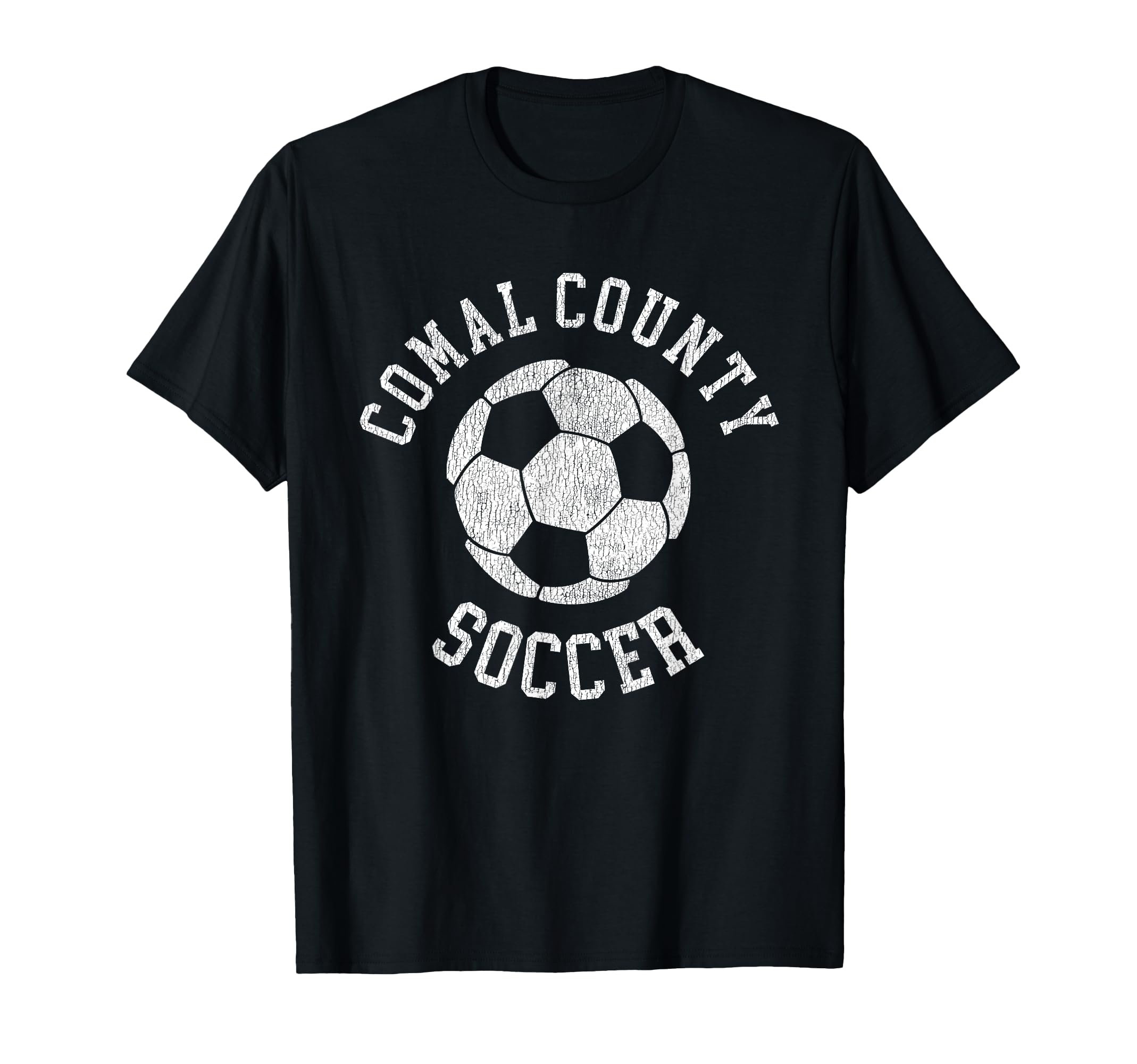 Comal County Soccer Distressed 90S T-Shirt - Aesthetic Graphic Men Women