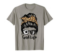 Life Messy Bun Hair Funny Soccer Dance T-Shirt - Trendy Graphic Men Women