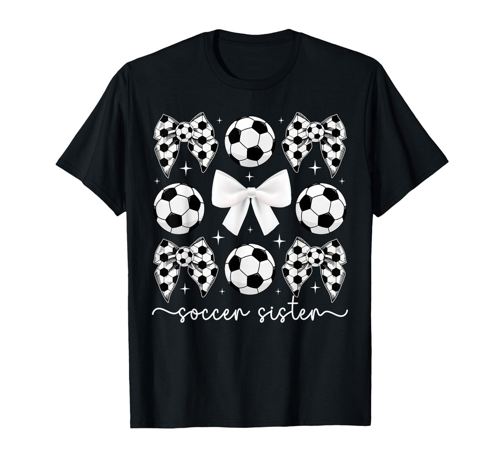 Soccer Sister Coquette Sister Soccer T-Shirt - Unique Graphic Men Women