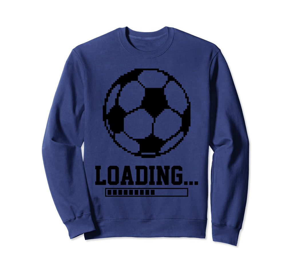 Loading Pixelated Soccer Ball Sweatshirt - Minimalist Print for Adults