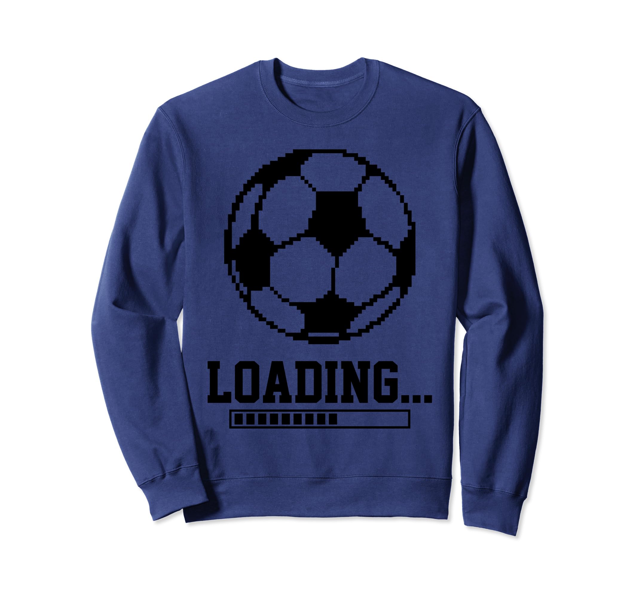 Loading Pixelated Soccer Ball Sweatshirt - Minimalist Print for Adults
