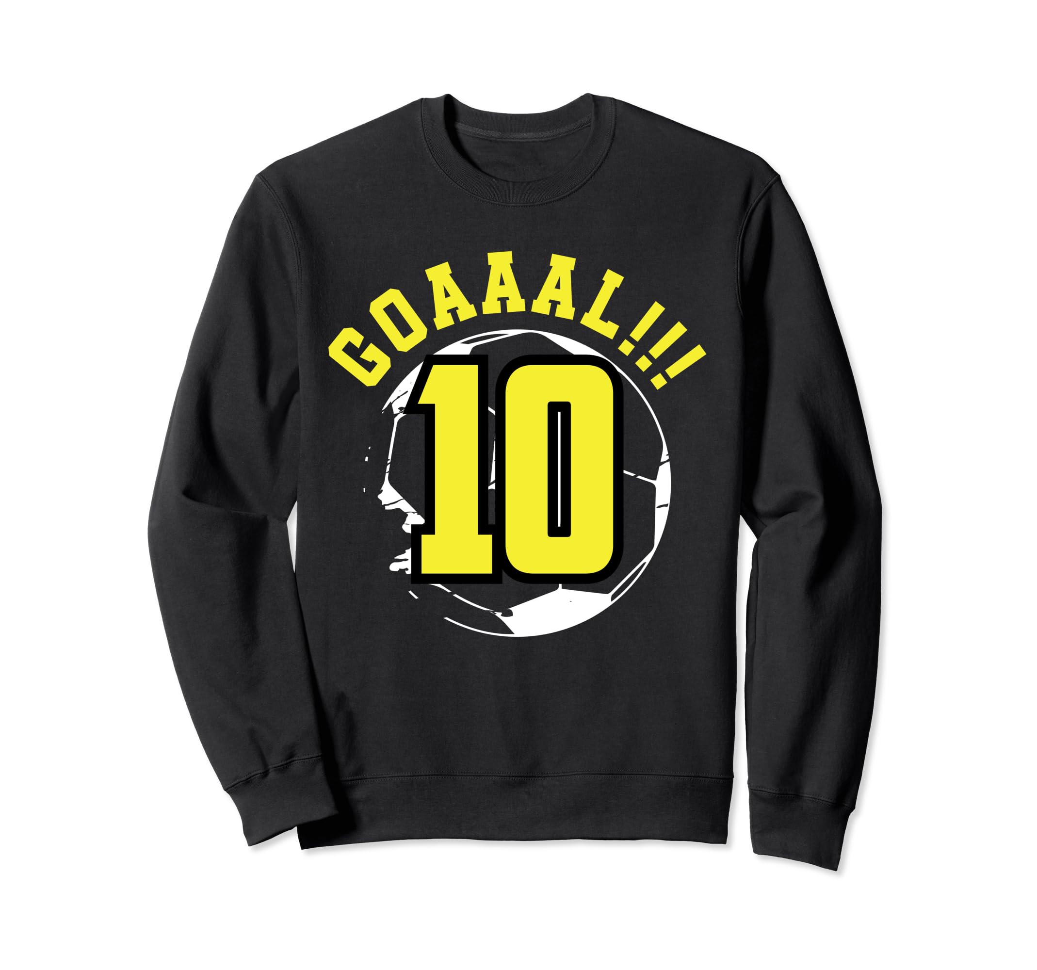 10Th Birthday 10 Years Soccer Sweatshirt - Minimalist Print for Adults